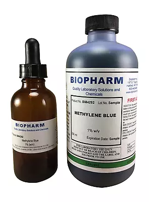 Biopharm Methylene Blue 1% Aqueous Solution (For Lab Use Only) | 250 Ml | Includ • $45.99