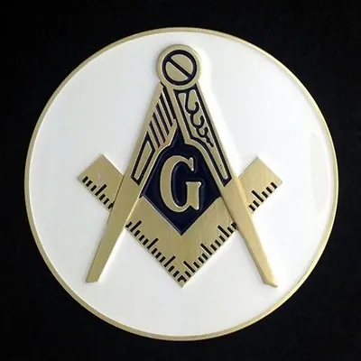 Masonic Car Auto Emblem (White) MAE-3 • $4.50