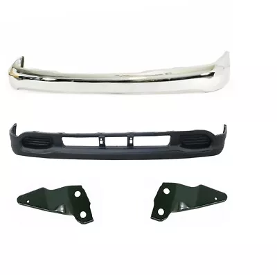 *new* Front Bumper Bar (chrome) Apron & Bracket Suit Toyota Hilux 2wd 2001-2005  • $295