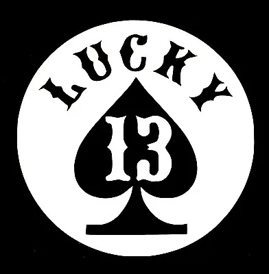 $4.89 • Buy Lucky 13 Decal Sticker 14 Colors Car Spade Ford Chevy Dodge Vw Jdm Honda Mazda