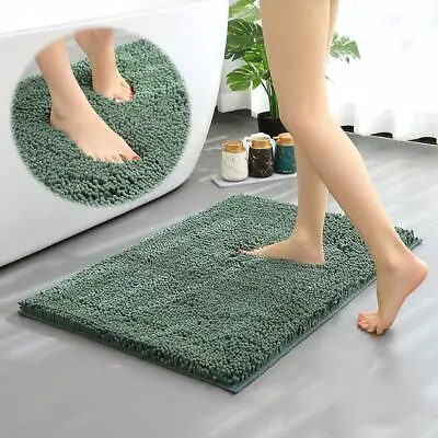 NON Slip Chenille Floor Mat Bath Mat Set Absorbent Mat Carpet: • $14.48