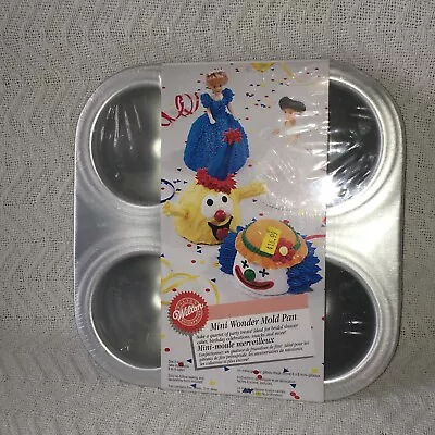 Vintage 2001 Mini Wonder Mold Cake Pan Dress Cake Face Cakes Wilton NEW Sealed • $9.95