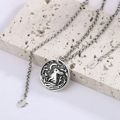 £5.12 • Buy Rabbit Moon  Pendant Necklace Round Cute Animal Bunny Jewelry ChainNecklace