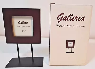 Galleria Wood Picture Frame Metal Stand New Open Box 6 H Holds 2x2 Picture • $10.99