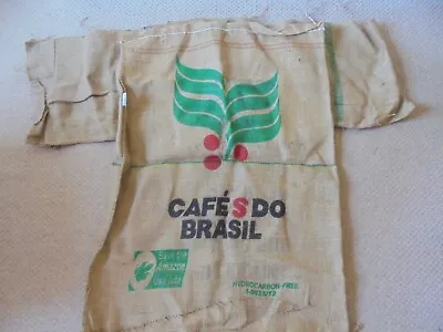 Hessian Jute Old Sacks : Vintage Coffee Bean Sacking : 2 Large Pieces For Crafts • £4.99