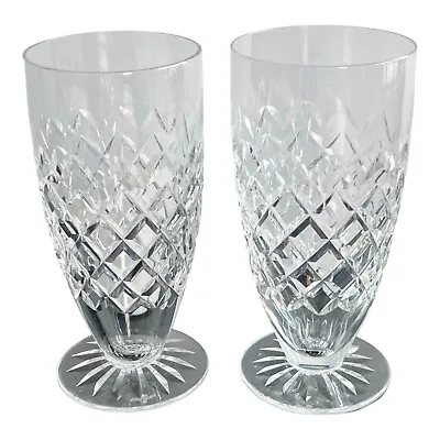 $395 • Buy Waterford Crystal POWERSCOURT ICED TEA Pair Of Glasses Tumblers 6 3/8  RARE!