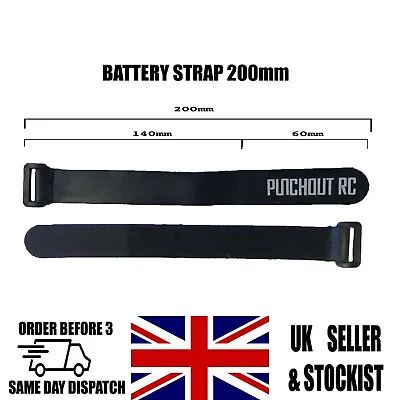 4pcs (200mm) Lipo Battery Tie Down Strap RC Plane Helicoptor Quadcopter Drone • £3.99