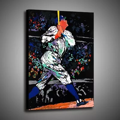 Print Painting Home Wall Art Decor LeRoy Neiman Babe Ruth Baseball  Canvas 16x22 • $16.99