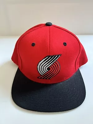 $15 • Buy Portland Trailblazers Mitchell & Ness SOLID VINTAGE Snapback Hat- RED