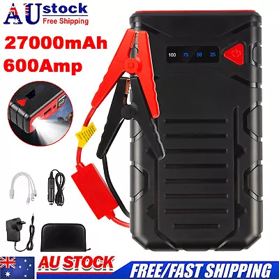 Portable Car Jump Starter 27000mAh 12V Pack Booster Charger Battery Power Bank • $43.99