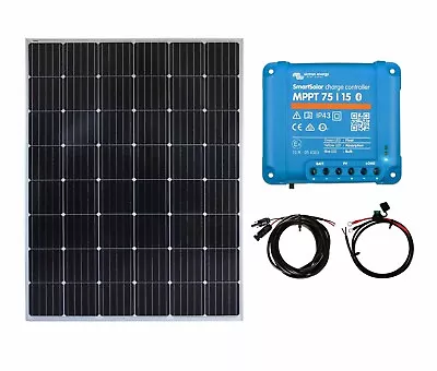 £249.99 • Buy 200w Solar Panel Kit Victron MPPT Controller Battery Cables Motorhome, Caravan