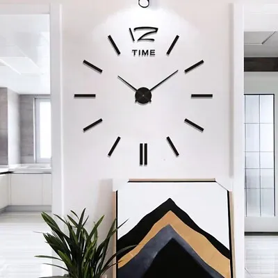 £4.79 • Buy 40CM Mirror Luminous Wall Clocks Glow In The Dark Silent Clock Xmas Home Decor !