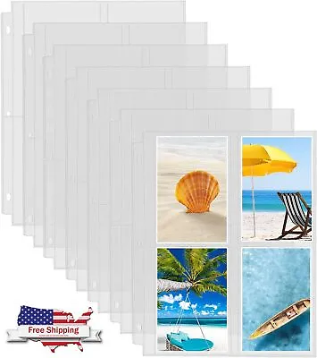 30PCS 3.5X5  Photo Album Refill Pages For 3 Ring Binder Ultra Clear Sleeves Hold • $15.89
