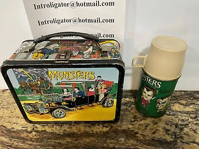 Vintage 1965 Kayro-Vue THE MUNSTERS  Metal Lunchbox Pail Thermos Rob Zombie • $575