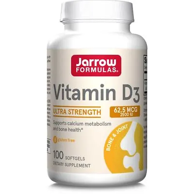 Jarrow Formulas Vitamin D3 62.5 Mcg (2500 IU) 100 Softgels • £19.28
