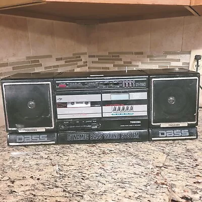 Toshiba RT-7057 Ghettoblaster Cassette Radio Boombox Vintage Cleaned And TESTED! • $59.87