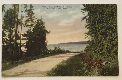 Vintage Postcard Road To British Landings Mackinac Island Michigan • $5.99