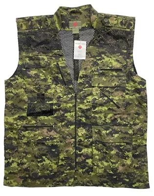 Parkland Camo Camouflage Tactical Fishing Hunting Utility Hiking Vest 2XL NEW • $10.40