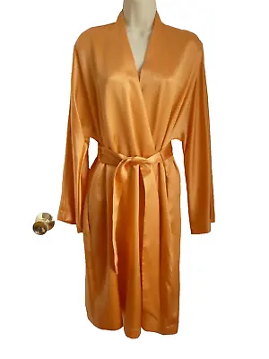 NWT Malizia La Perla Peach Orange Silk Robe Womens Size II US S/M UK12 • $145.95