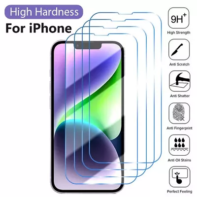 Tempered Glass Film Screen Protector For IPhone 15 14 13 Pro Max Plus 12 11 • $8.57