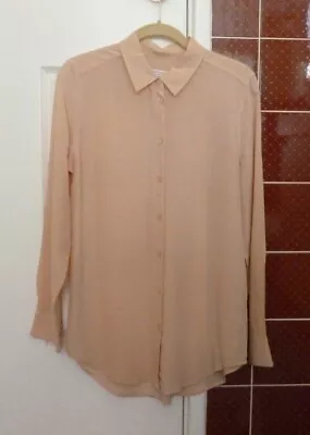 Equipment Femme Peach Silk Shirt - Size S (approx 8-10 AU) • $40