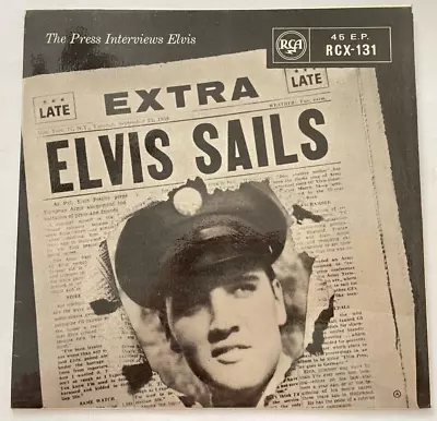 Elvis Presley  Elvis Sails  EP 45 W/ Cardboard Sleeve - Beauty!! • $7.50