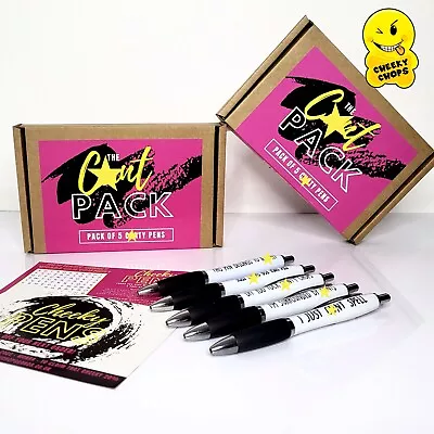 £9.99 • Buy 5 X RUDE Pens Rude Cheeky Novelty Stationary Secret Santa Sweary  C PACK