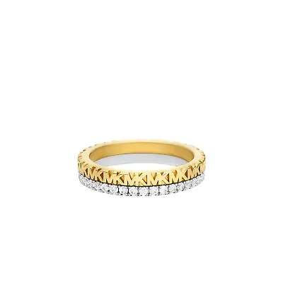 Womens Ring MICHAEL KORS MKC1581AN710502 925% Sterling Golden Size 9 • £72.38