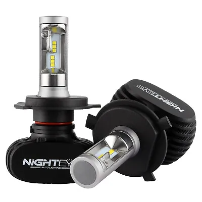 Nighteye LED Headlight Bulbs H4 White Hi/Lo Conversion Kit Halogen Replacement • $22.09