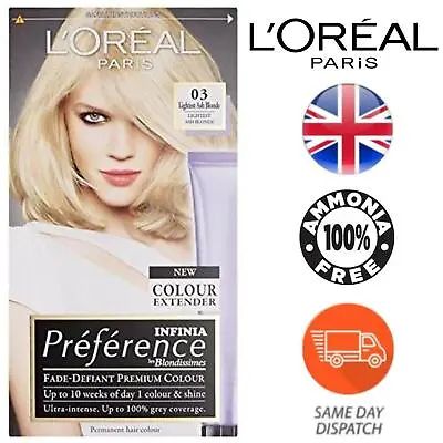 L'Oreal Paris Complete Prefrence Lightest Ash Blond Dye For All Types Hair  • £9.49