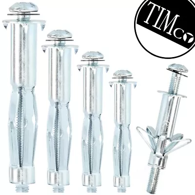 HOLLOW WALL ANCHORS/SETTING TOOL Plasterboard Cavity Mounting Bolts Metal Plugs • £3.77