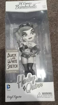 Rare Bombshell Harley Quinn Black And White Sketch Limited Edition  • $100