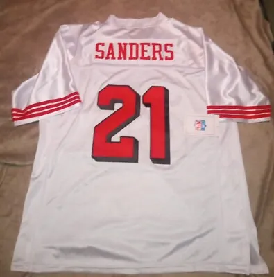 Deion Sanders San Francisco 49ers White Large (46) White NFL Jersey Brand New  • $70