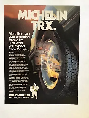 Michelin TRX Vintage Print Ad Circa 1980 • $5.90