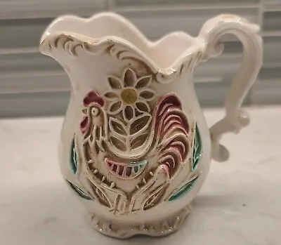 Vintage Napco Pitcher With Rooster Pattern 1950's • $14