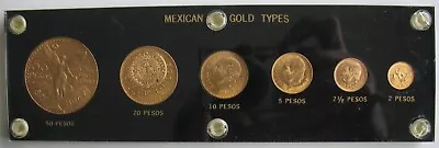 1947-59 Mexico Gold Types 50 Pesos20 Pesos 10 Pesos 5 Pesos 2-1/2 Pesos 2 Pesos • $5400