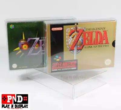 10 SNES N64 Super Nintendo 64 Box Protectors Clear Case Plastic Sleeve Thick  • $14.99