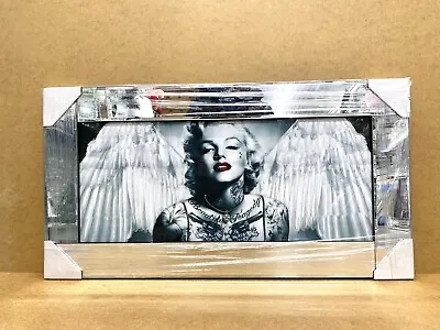 Marilyn Monroe Picture Wings Tattoo 3D Liquid Art Mirror Frame Glitter 85x45 Cm • £89.99