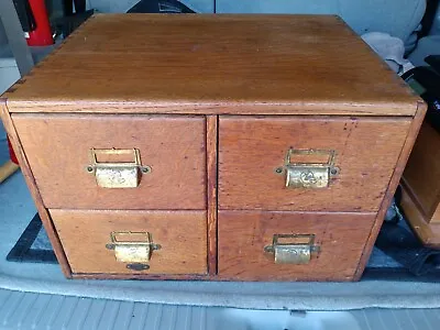 Antique Yawman & Erbe 4 Drawer Filing Cabinet C.1920 • $399.95