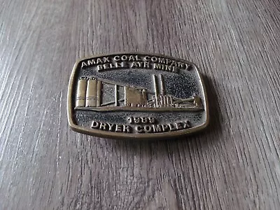 Collectible 1989 Amax Coal Company Belle Ayr Mine  Belt Buckle • $15.19