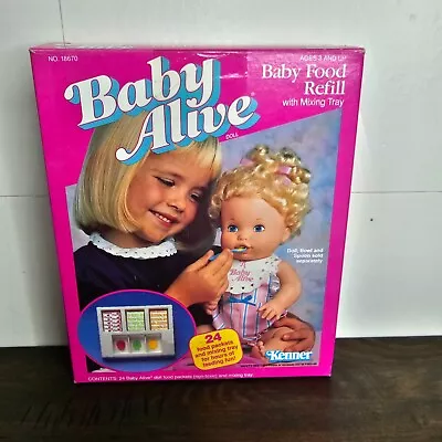 Vintage Baby Alive Food Refill 1991 Kenner 20 Packets 18670 Not Complete Box • $17.99