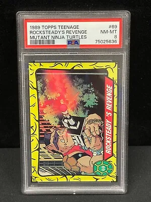 1989 Topps Tmnt Teenage Mutant Ninja Turtles #69 Rocksteadys Revenge Psa 8 Nm-mt • $19.95