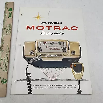 Vintage MOTOROLA MOTRAC FM TWO WAY RADIO Advertising Brochure • $19.99