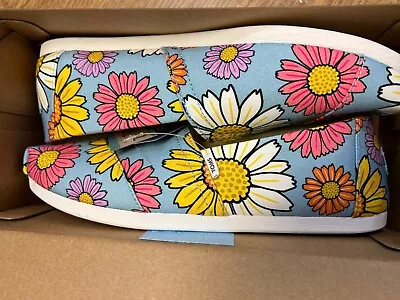 TOMS Women's Shoes Alpargata Daisies Size 7.5M • $22.49