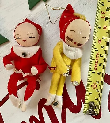 Vintage Christmas Felt Elves Pixies • $13