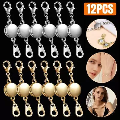 12PCS DIY Lobster Clasp Locking Strong Magnetic Jewelry Necklace Bracelet Hooks • $9.98