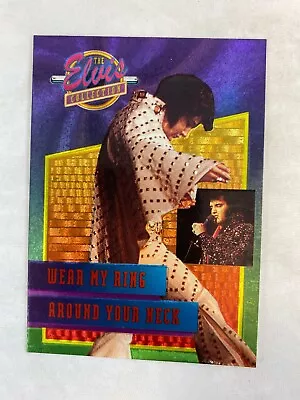 ELVIS PRESLEY River Group 1992 DUFEX Chase Card (Blank Back) WEAR MY RING AROUND • $6.50