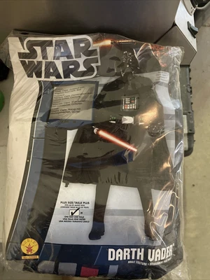 $40 • Buy Darth Vader Costume Adult 4 Pc Black Robe Cape Gloves & Licensed Mask Med