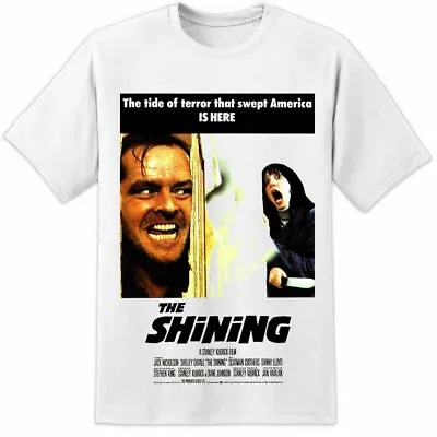 THE SHINING T-SHIRT MOVIE POSTER STANLEY KUBRICK JACK NICHOLSON REDRUM RETRO 80s • £6.99