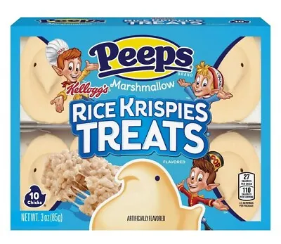 Peeps Marshmallow 3 Oz. RICE KRISPIES TREATS 10-Chicks Easter Basket *BB 7/2024* • $9